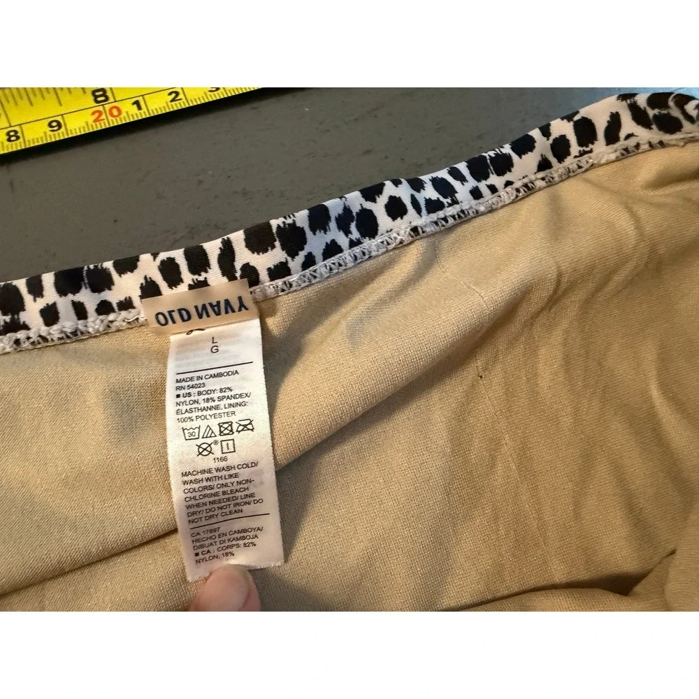 Old Navy Womens High Waisted Bikini Bottoms Black White Animal Print Large